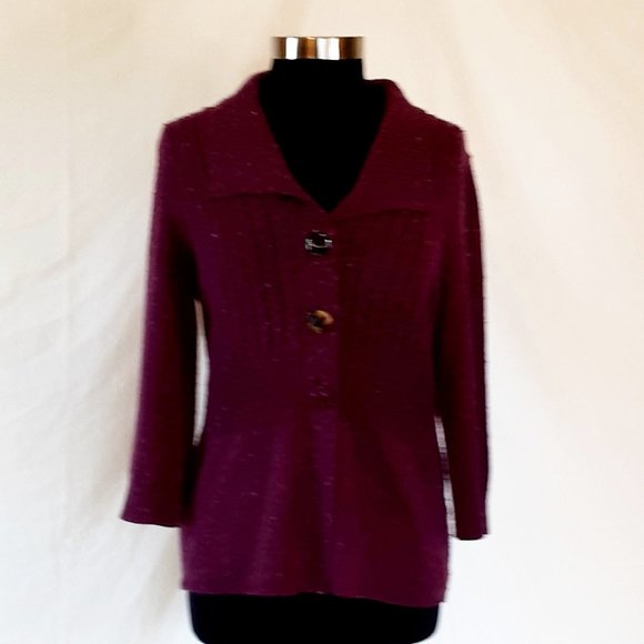 Christopher & Banks Sweaters - Christopher & Banks Maroon Cardigan Sweater